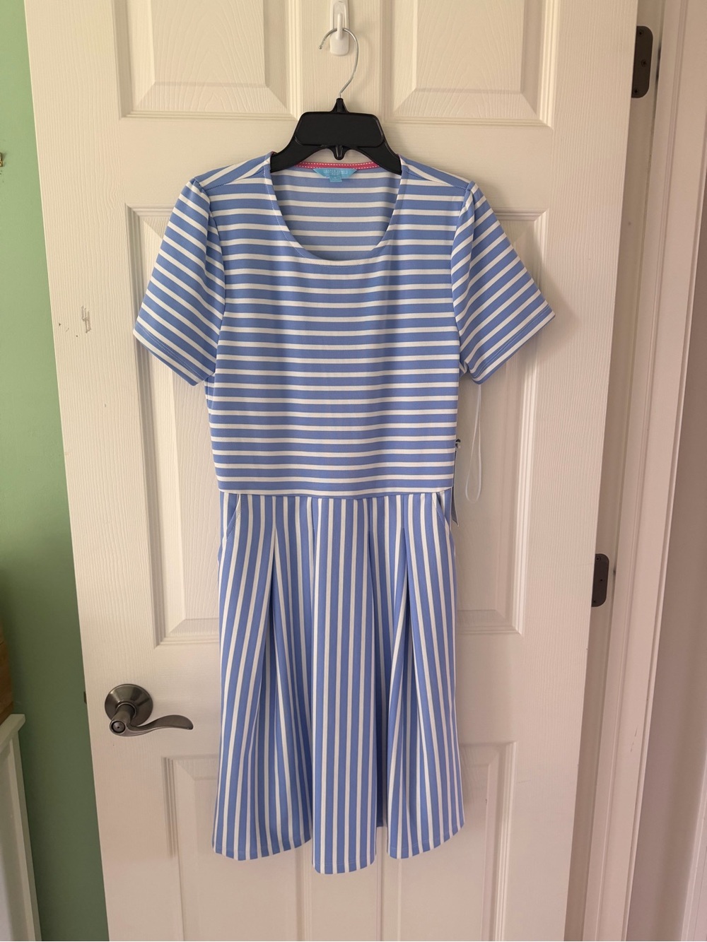 Draper James Blue and White Striped Top